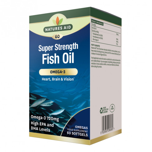 Natures aid szuper erős omega-3 halolaj lágykapszula 60 db