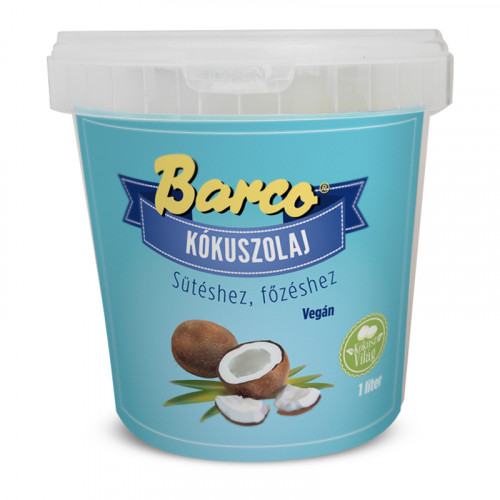 Barco kókuszolaj / kókuszzsír sütéshez főzéshez vödörben 1000ml