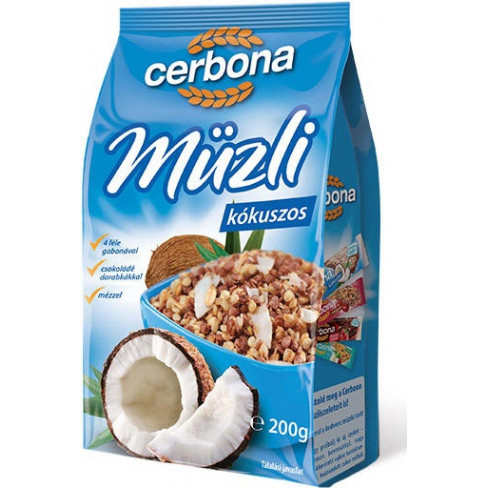 Cerbona müzli kókuszos 200g