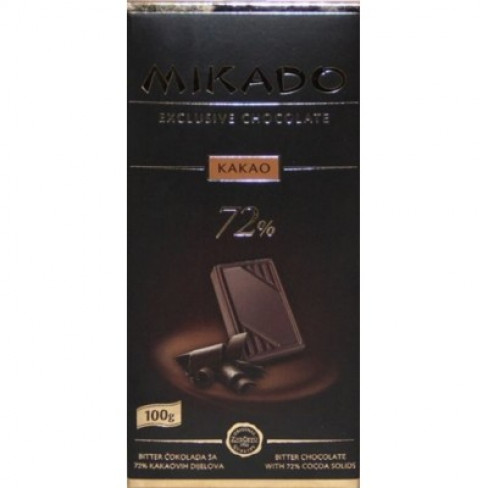 Mikado exclusive étcsokoládé, 72% kakaó 100g