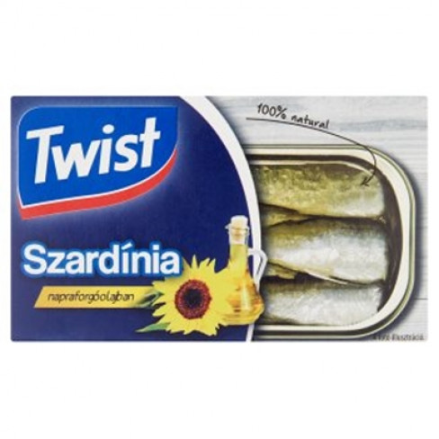 Twist szardínia napraforgó olajban 125 g