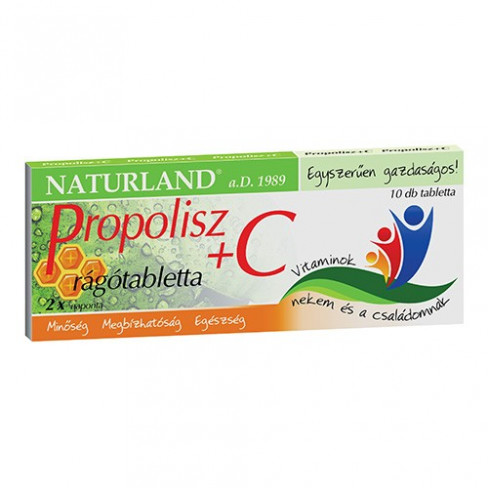 Naturland propolisz+c vitamin rágótabletta 10db