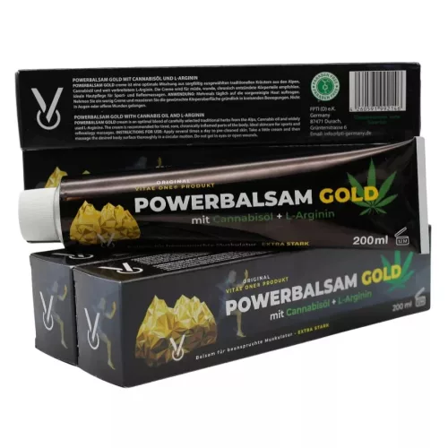 Powerbalsam Gold krém Kannabiszolajjal és L-Argininnel 200 ml