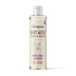   Wooden Spoon Woopies Bio baba tusfürdő és sampon - Cotton hug (200 ml)