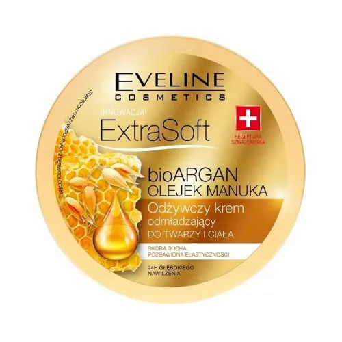 EVELINE ExtraSoft BIO Argán és Manuka olajos arc- és testápoló krém 175ml