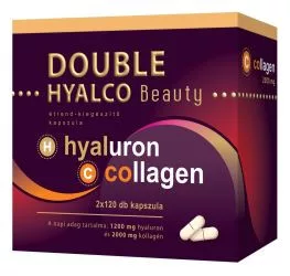 Double HyalCo Hyaluronsav + Kollagén kapszula – Bőr fiatalságáért 2×120 db
