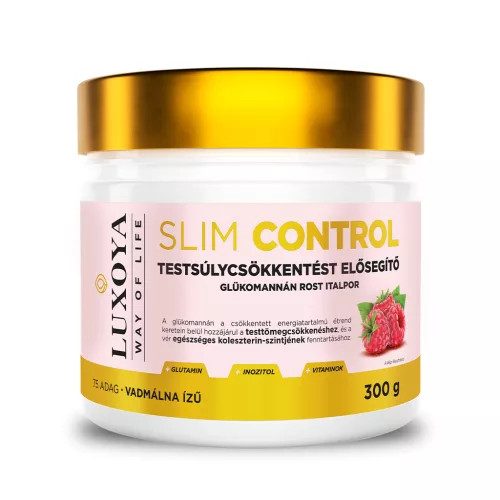 Luxoya Slim Control - Glükomannán rost italpor 300g – Málnás