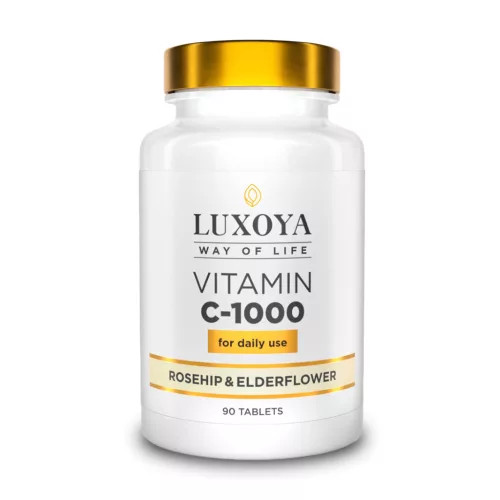 Luxoya C-1000 Vitamin Csipkebogyó és Bodzavirág 90db
