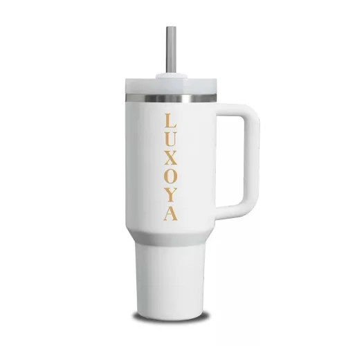 Luxoya fém hőtartó kulacs - fehér 1180 ml