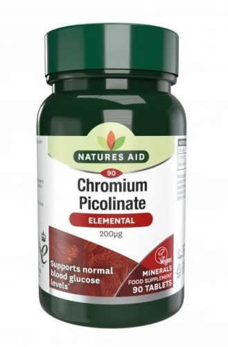 Natures Aid Króm Picolinate 200 mcg tabletta 90 db