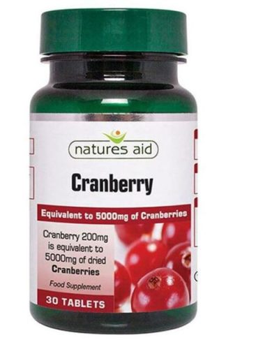 Natures Aid Tőzegáfonya 200 mg tabletta 30 db