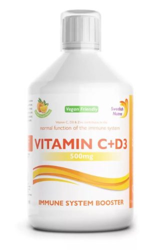 Swedish Nutra Folyékony C+D3 Immunrendszer Erősítő Vitamin 500ml