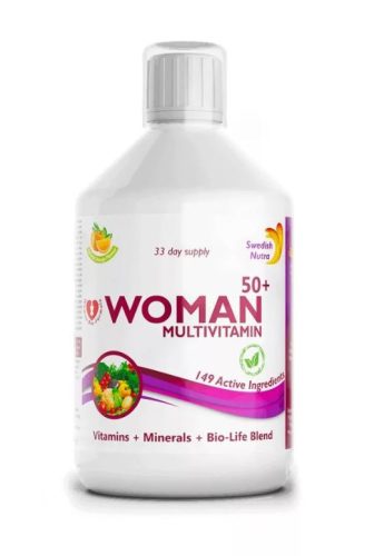 Swedish Nutra Woman 50+ folyékony Multivitamin 50 Feletti Nőknek 500ml